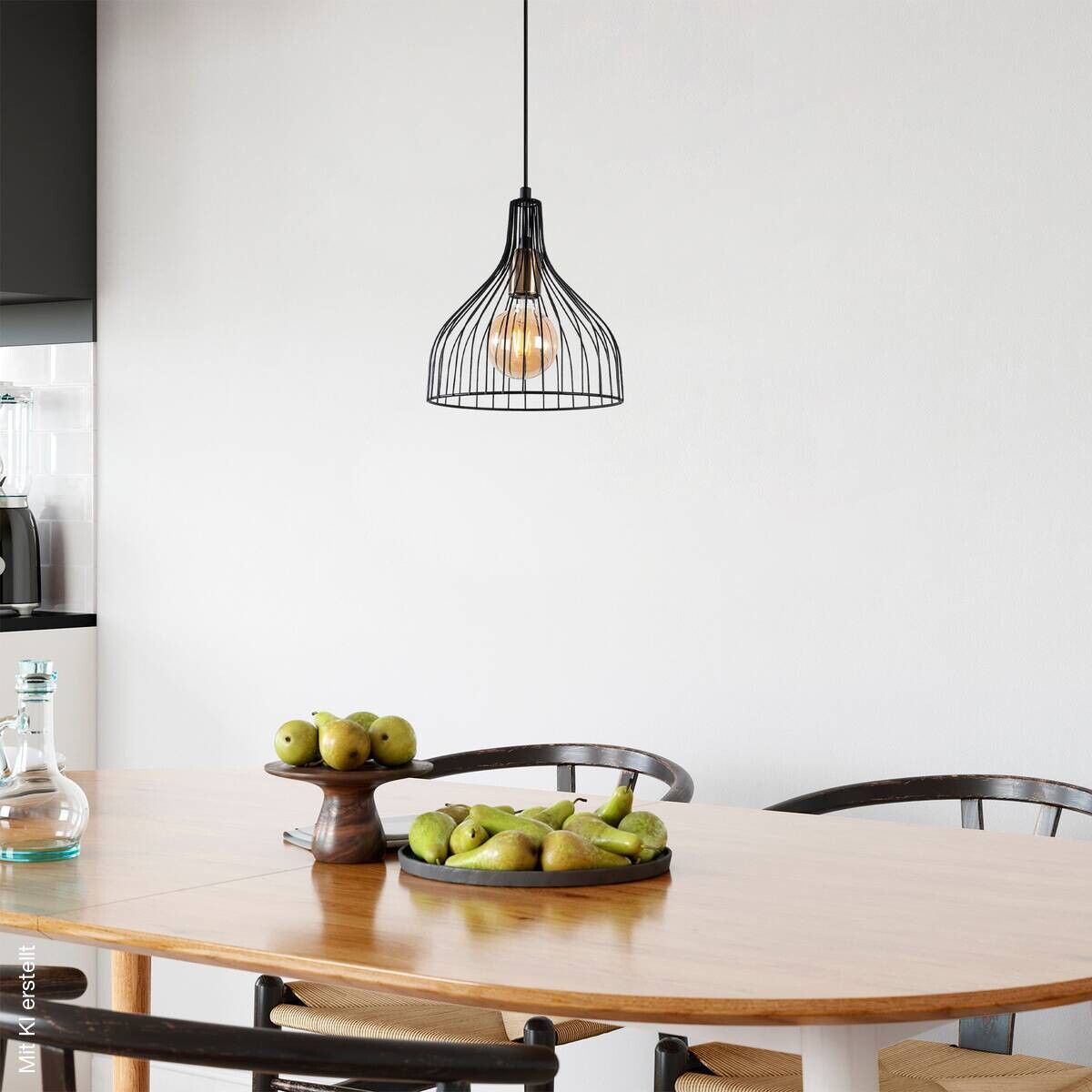 Opviq Pendelleuchte Cafu-11565 schwarz B/H/T/L/D: ca. 25x123x25x25x25 cm E27 1 Brennstellen
