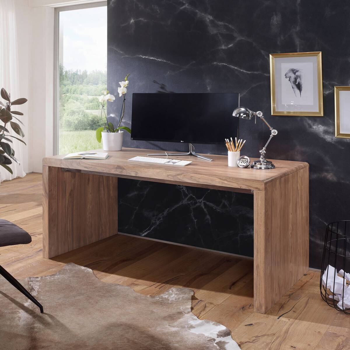 Schreibtisch natur B/H/T: ca. 140x76x80 cm