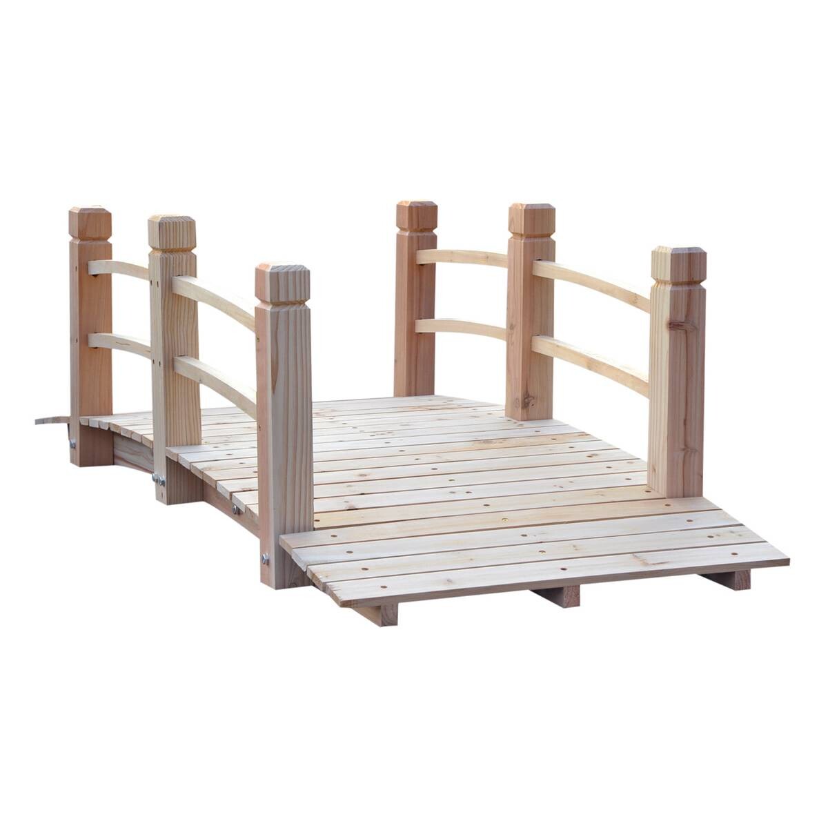 Outsunny Holzbrücke natur B/H/L: ca. 67x48x1525 cm ca. 181 kg