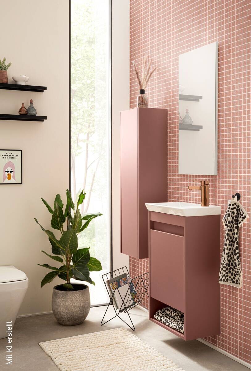 Highboard Avio mauve B/H/T: ca. 30,2x106,1x23,4 cm
