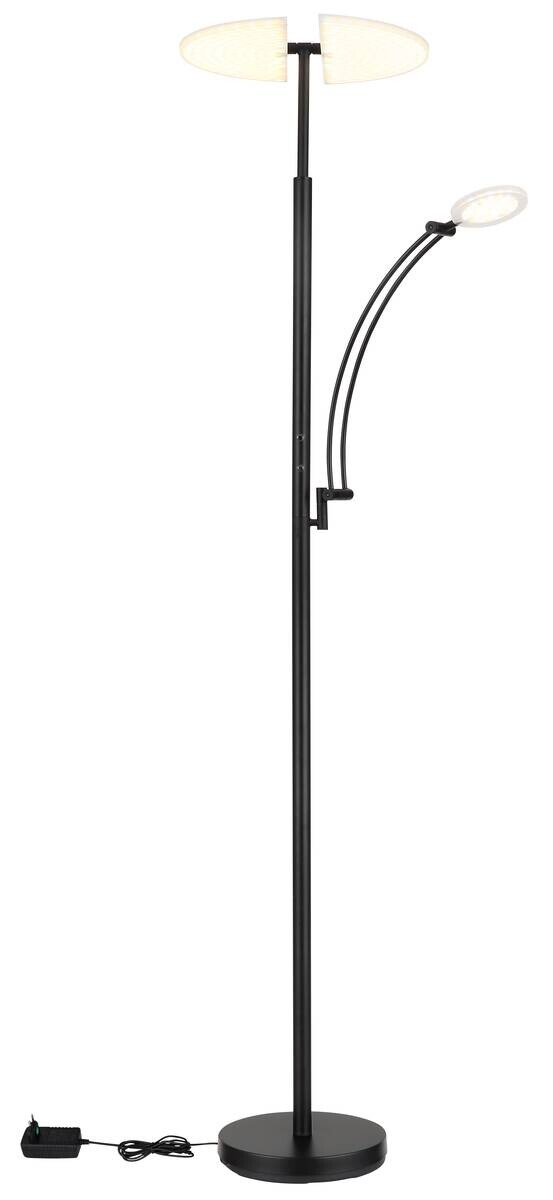 GLOBO LED-Deckenfluter schwarz Metall Acryl B/H/L: ca. 40,5x183x80 cm 1 Brennstellen