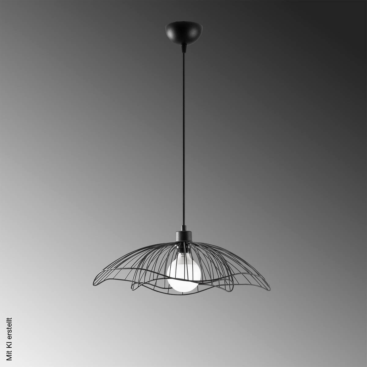 Opviq Pendelleuchte Farac-6380 schwarz B/H/T/L/D: ca. 50x111x50x50x50 cm E27 1 Brennstellen