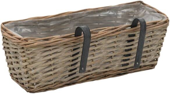 vidaXL Pflanzgefäß braun Kunststoff B/H/L: ca. 16x13x40 cm