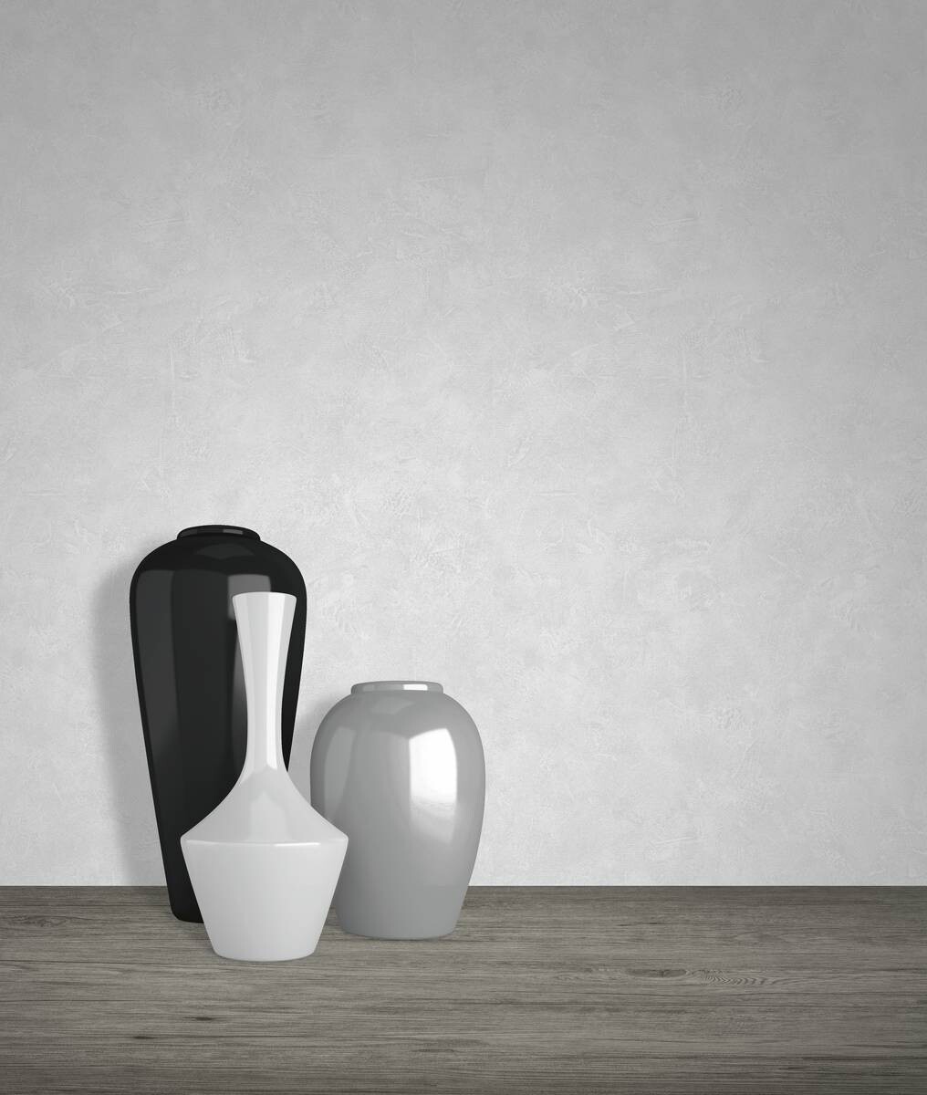 Papiertapete Struktur grau B/L: ca. 53x1005 cm