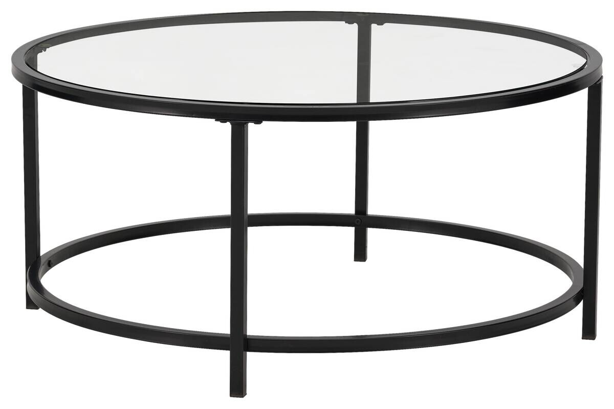 Glascouchtisch klar H/D: ca. 42,5x90 cm