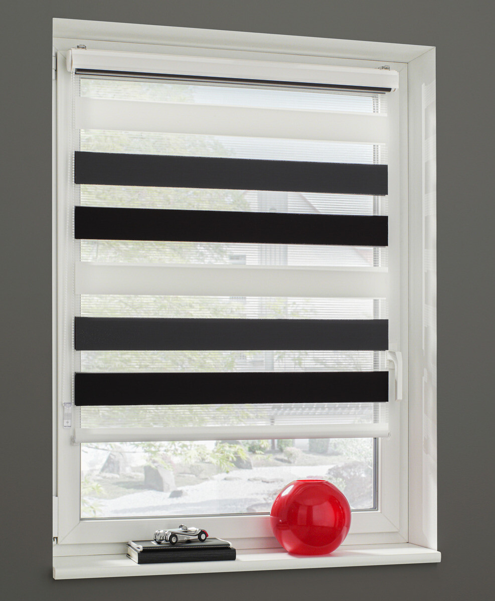 Boviva Doppelrollo mit Blende weiß B/L: ca. 60x160 cm