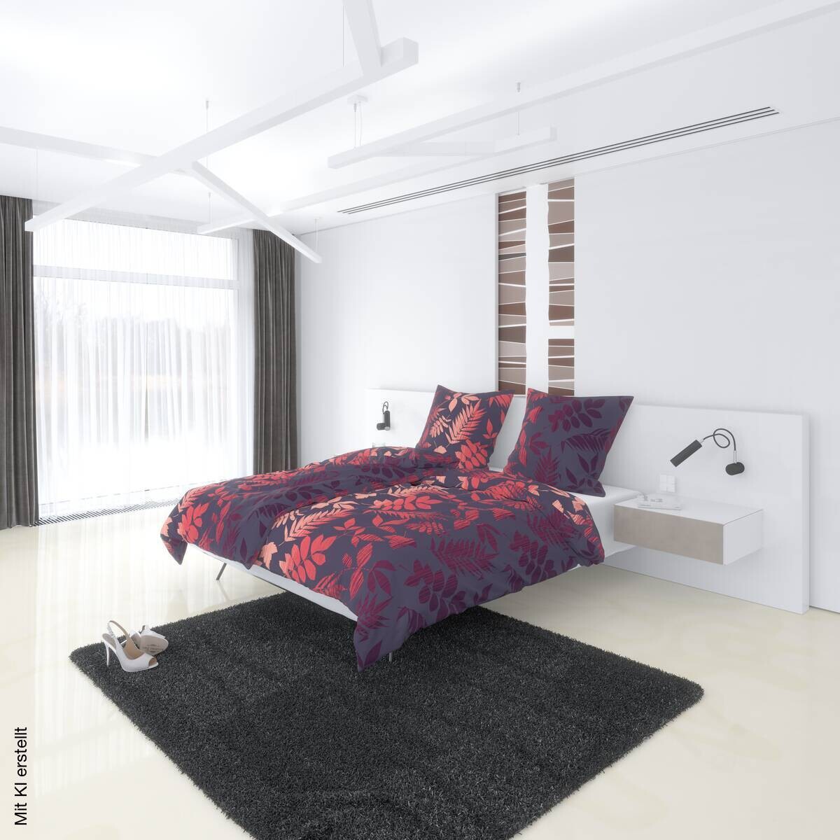 Baumwoll Bettwäsche Cotton touch bordeaux Baumwolle B/L: ca. 135x200 cm
