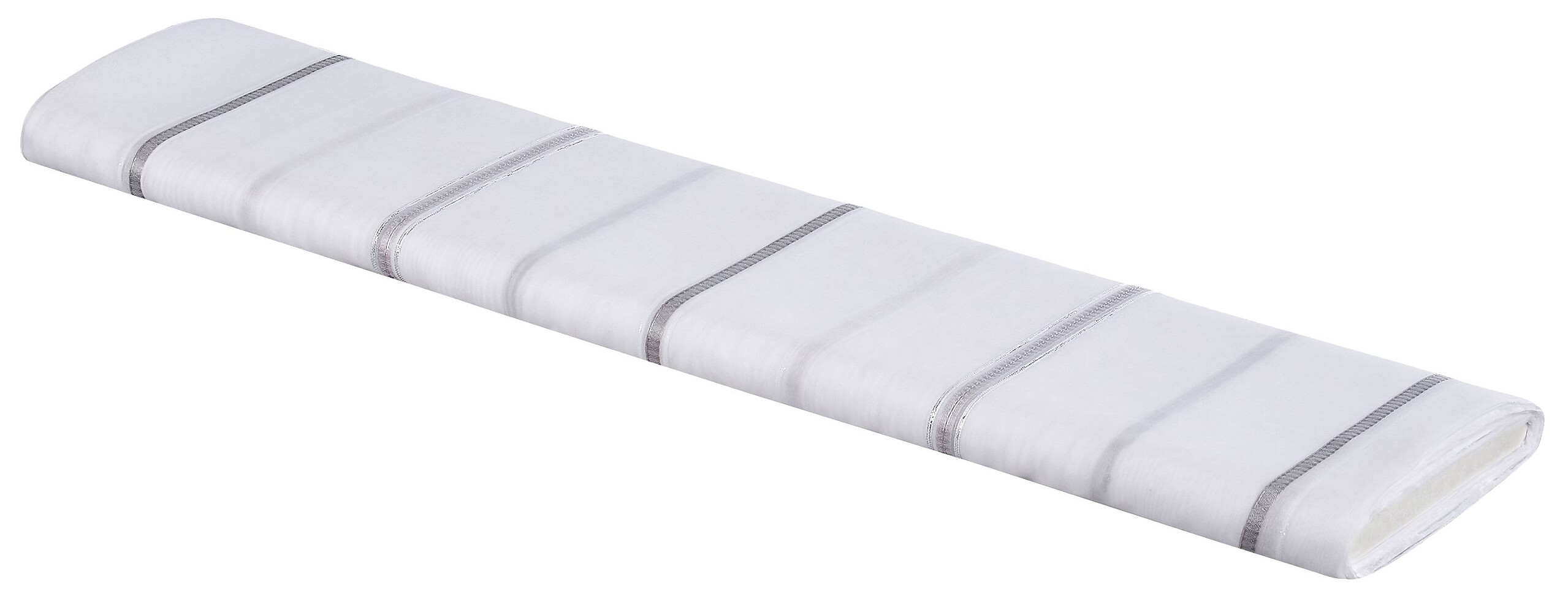 Store-Meterware Glanz grau silber 100% Polyester H: ca. 300 cm