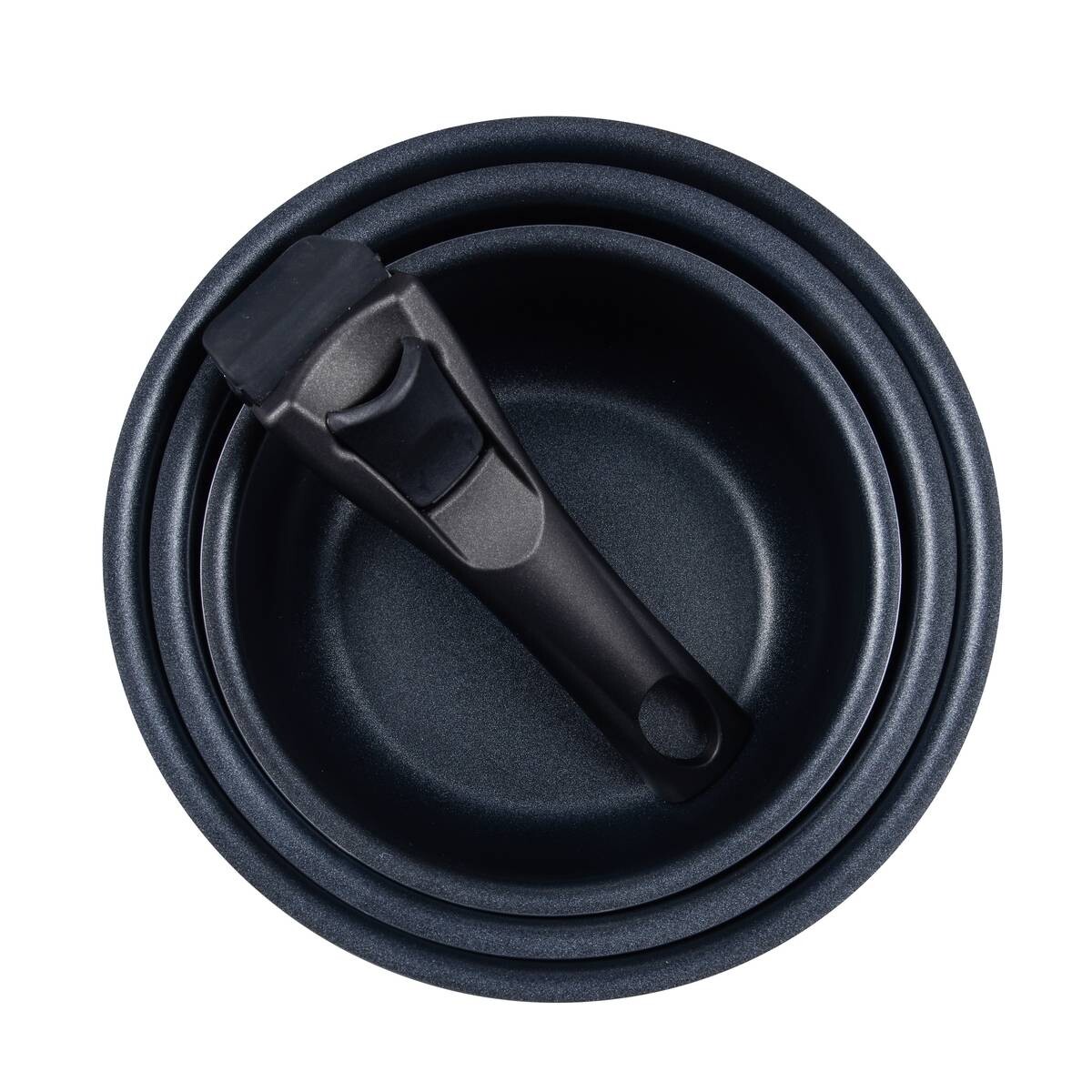 SAN IGNACIO Pfannenset Click & cook schwarz Aluminium 3 tlg.