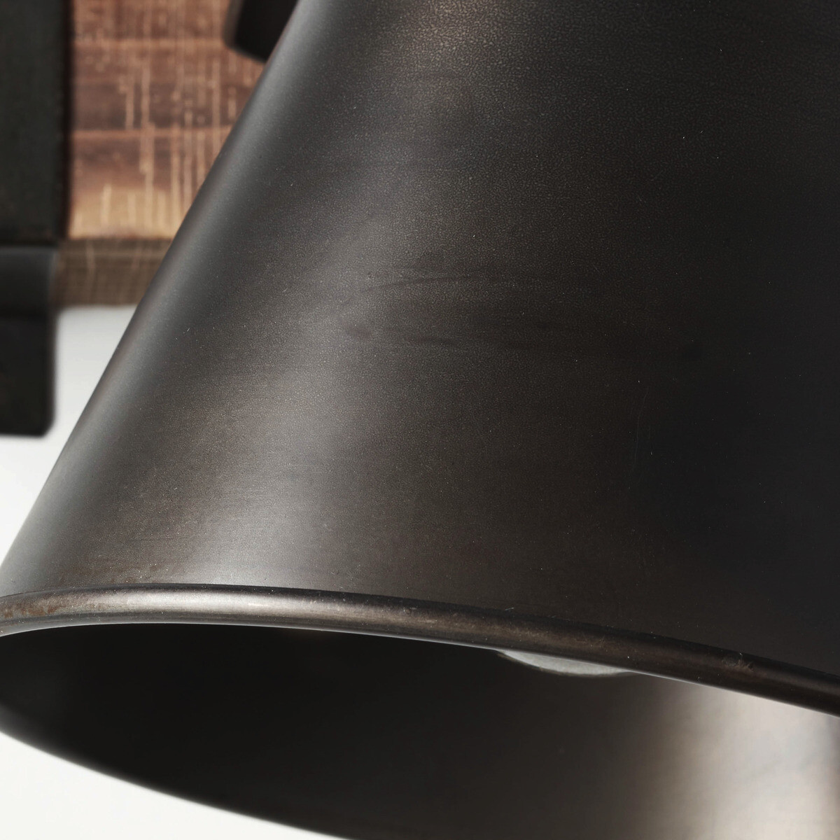 Brilliant Spot Plow schwarz braun Metall Holz B/H/T: ca. 17x24x25 cm E27 1 Brennstellen