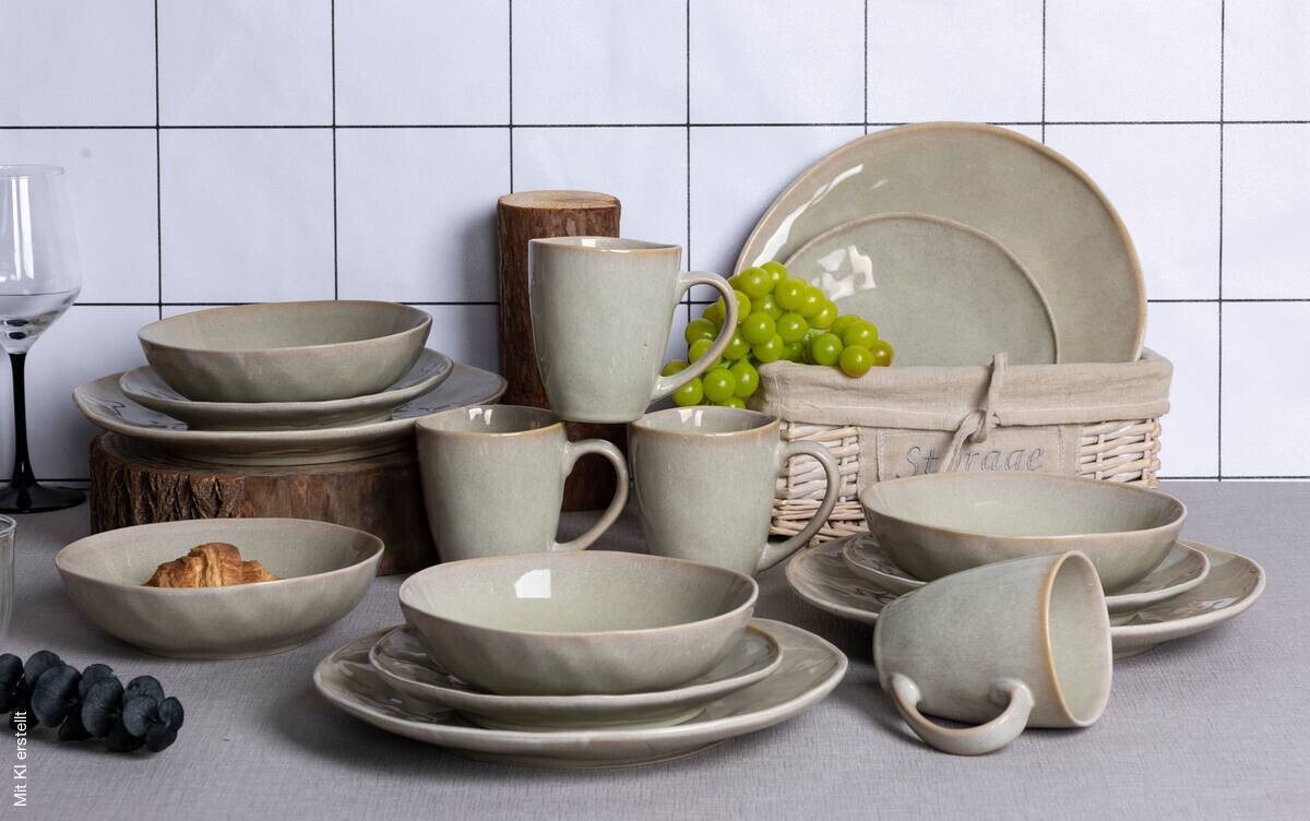 POCOline Kombiservice beige Steingut 1 tlg.