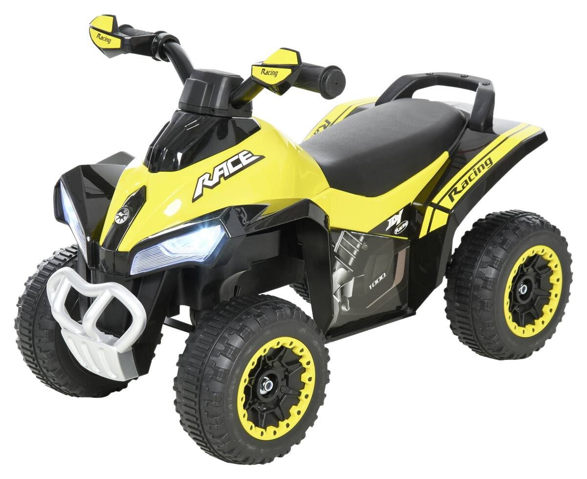 HOMCOM Kinder-Rutscherfahrzeug gelb B/H/L: ca. 38x44x67,5 cm