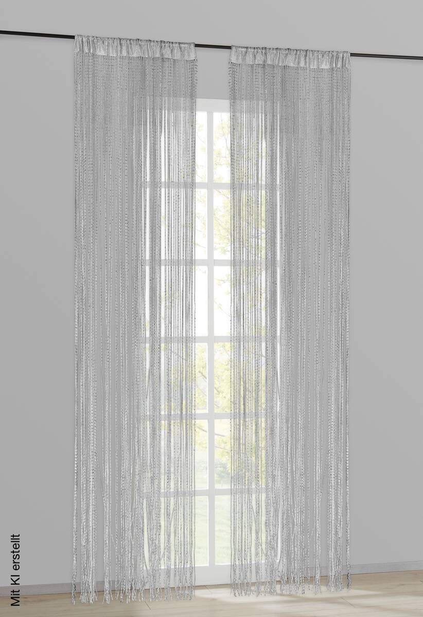 ACUS design collection Fadenvorhang Lurex weiß B/L: ca. 90x245 cm