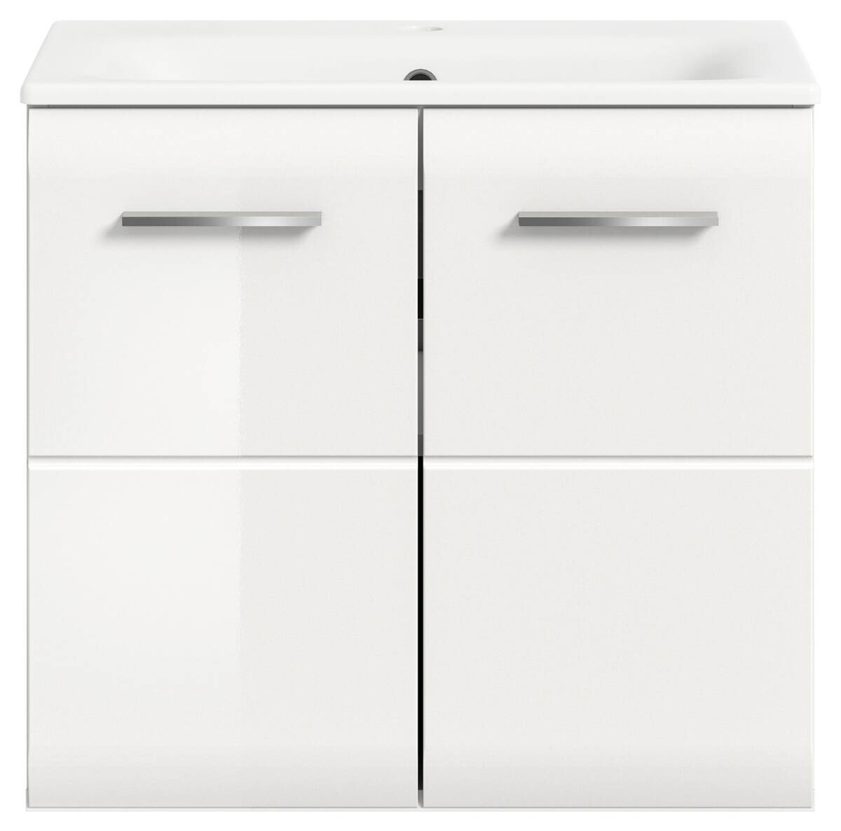 Waschplatz Ice weiß weiß Hochglanz B/H/T: ca. 60x55x46 cm