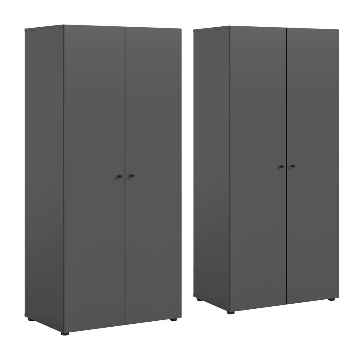 Kleiderschrank DARWIN anthrazit B/H/T: ca. 160x176x51 cm