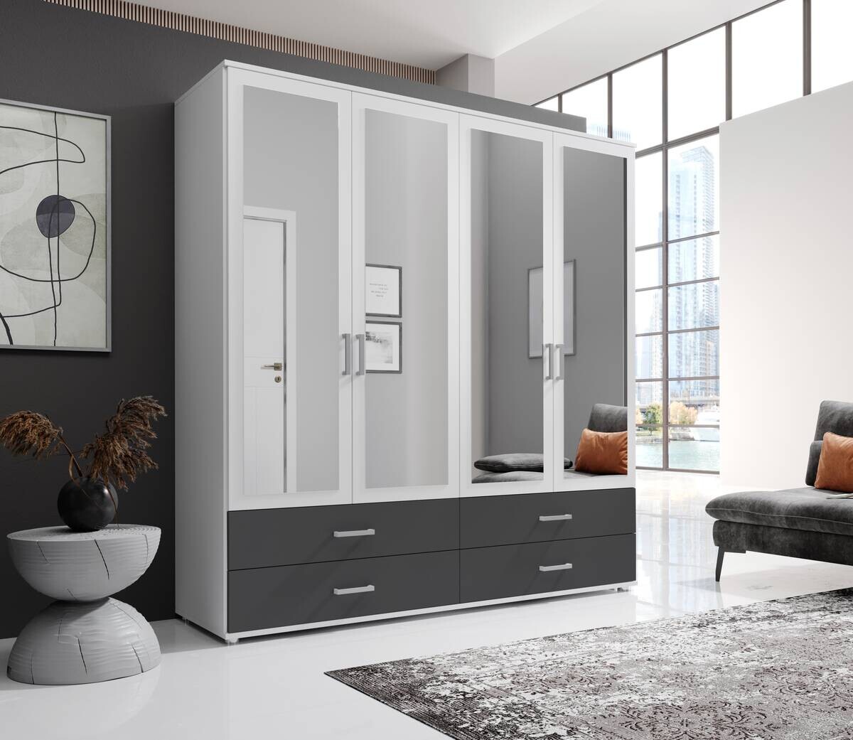 Kleiderschrank Ivar weiß B/H/T: ca. 181x190x51 cm