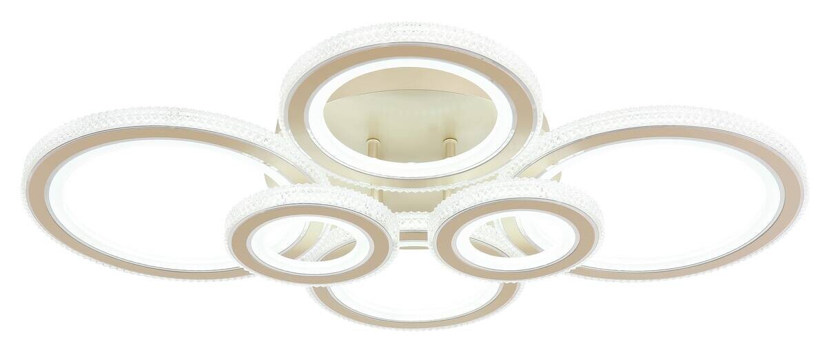 GLOBO LED-Deckenleuchte Kora champagner Metall Kunststoff Acryl B/H/L: ca. 56x12x78 cm