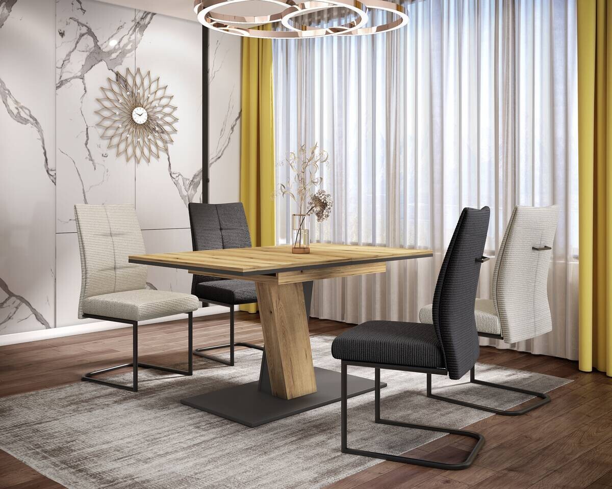 Schwingstuhl Dagmar, 4er-Set anthrazit Metall B/H/T: ca. 50x99x65 cm