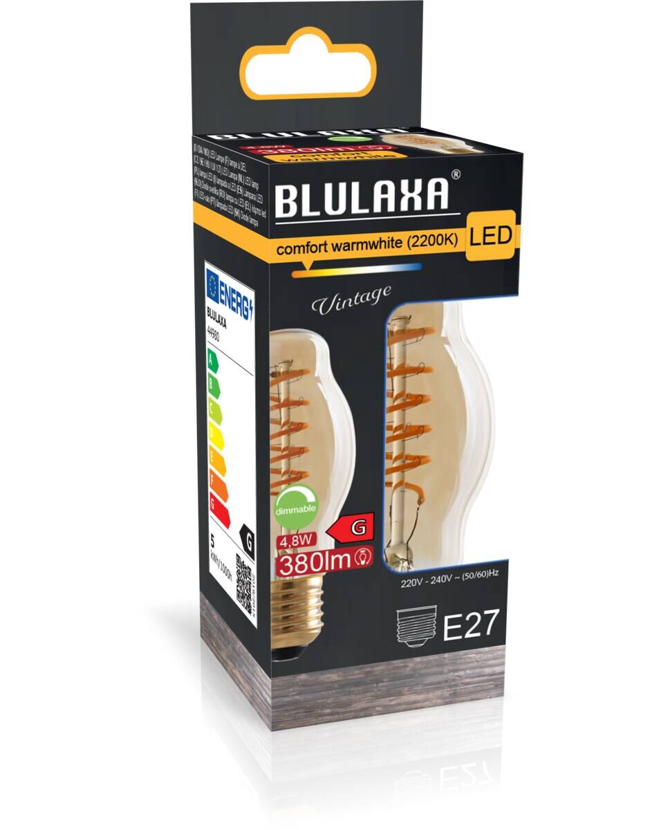 Blulaxa LED-Leuchtmittel FlexFilament Spiral Vintage 44980 E27