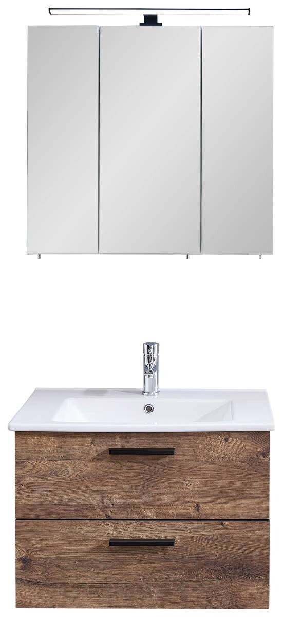 Badezimmer-Set Quickset 374 Eiche Ribeck Nachbildung B/H/T: ca. 75x200x45 cm