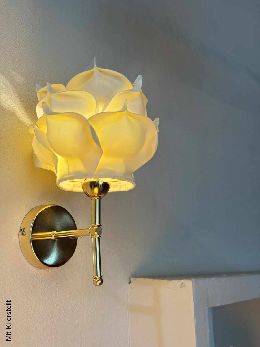Opviq Wandleuchte gold beige Metall B/H/T/L/D: ca. 24x40x24x24x24 cm 1 Brennstellen