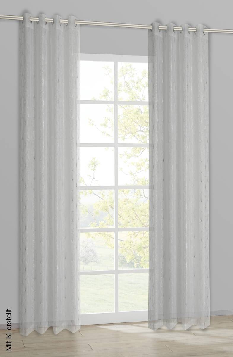 POCOline Ösenvorhang Diana weiß B/L: ca. 140x245 cm