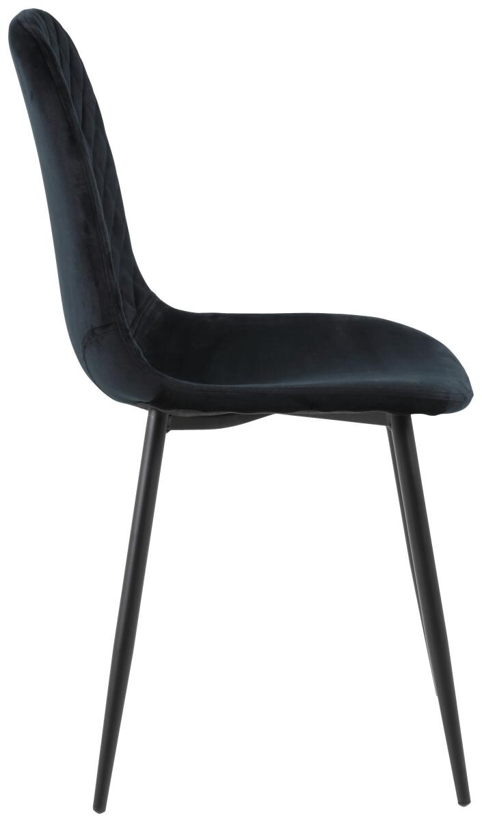 Stuhl Mira 4er Set schwarz Samtoptik B/H/T: ca. 44x89x53,5 cm