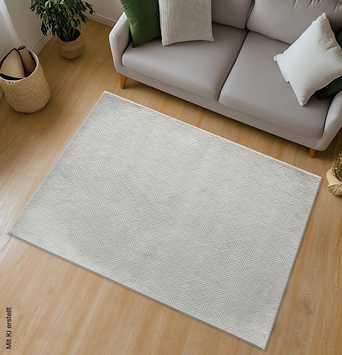 Fellimitat Monaco silber B/L: ca. 160x230 cm