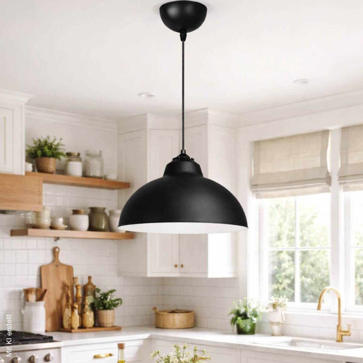 Opviq Pendelleuchte schwarz B/H/T: ca. 35x100x35 cm E27 1 Brennstellen