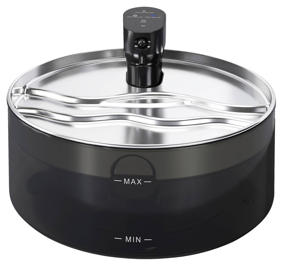 PawHut Katzenbrunnen schwarz Kunststoff B/H/L: ca. 30,6x17,2x30,6 cm