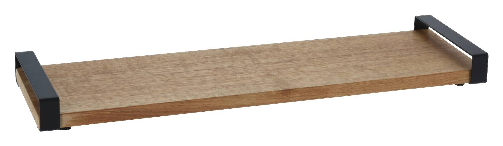 Serviertablett natur Holz B/H/L: ca. 14,5x4x50 cm
