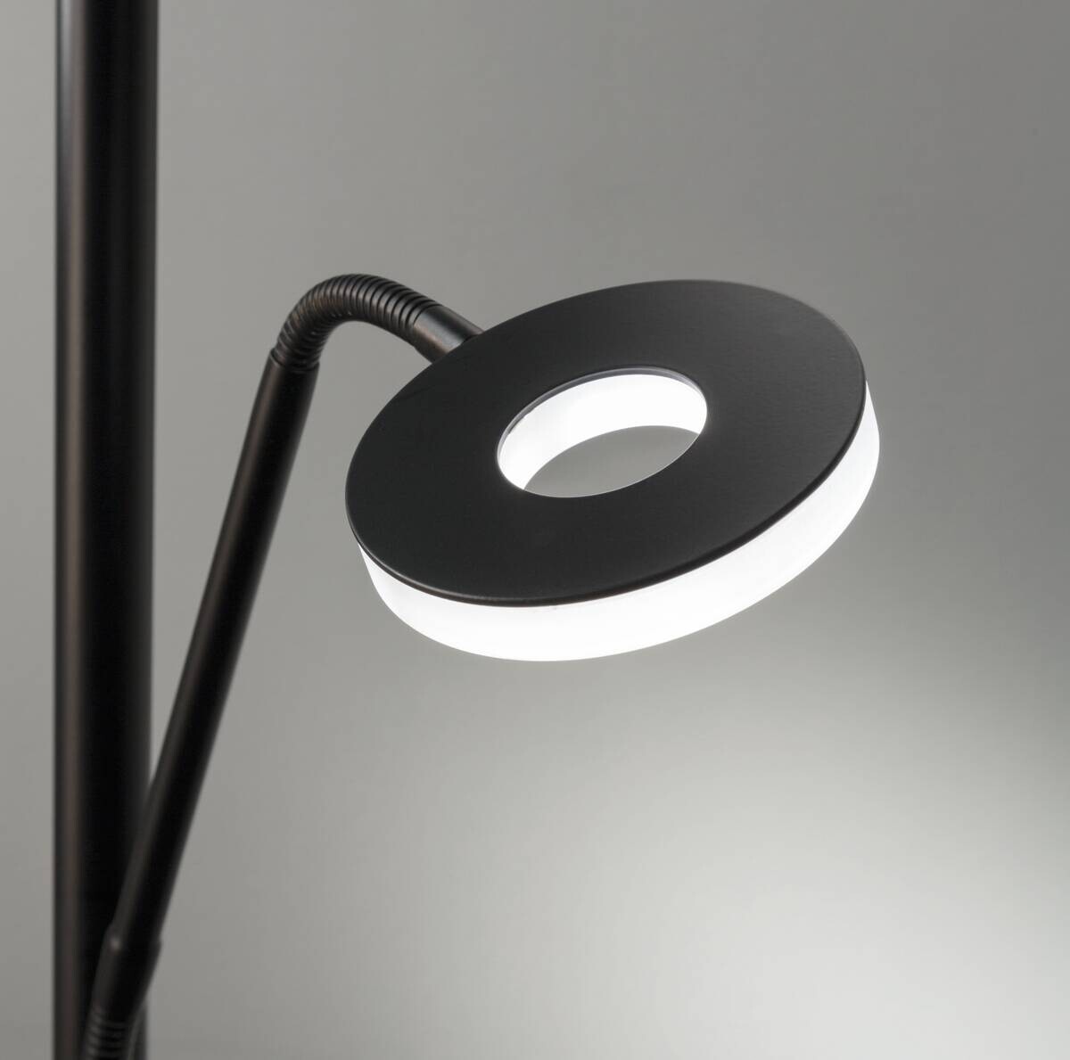 Fischer & Honsel Stehlampe 40318 Chrom schwarz Metall B/H/T: ca. 35x180x50 cm 1 Brennstellen