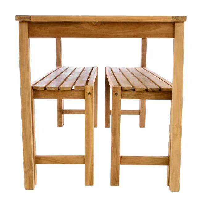 VCM Gartensitzgruppe braun Teakholz B/H/L: ca. 69x75x135 cm