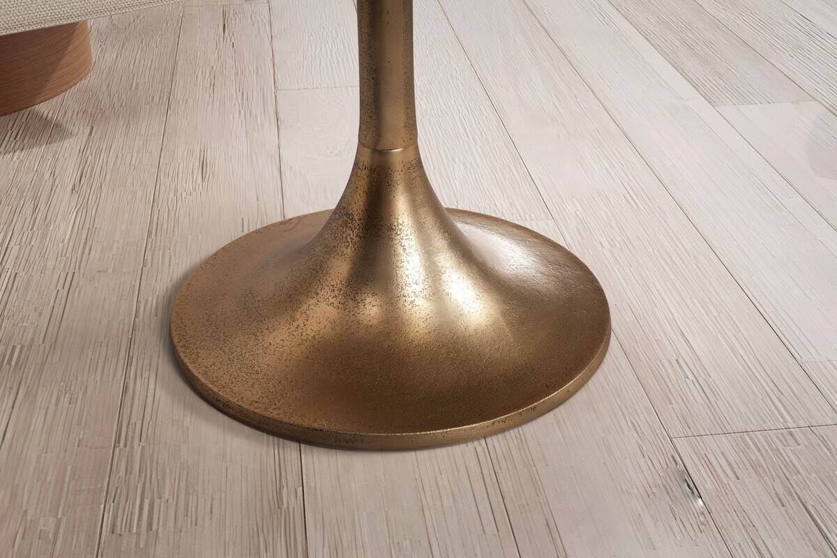 Wohnling Couchtisch gold Metall H/T: ca. 47x60 cm