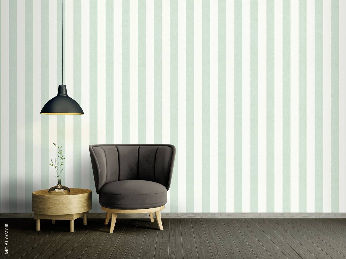 A.S.Creation Vliestapete Attractive 2 Streifen grün B/L: ca. 53x1005 cm