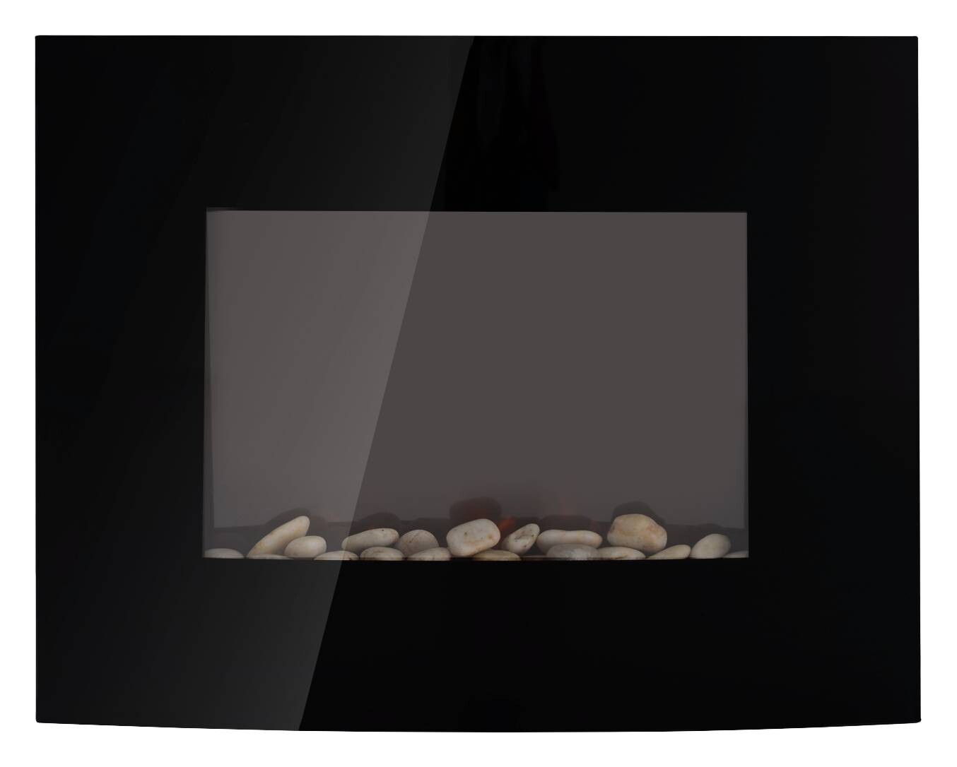 HOMCOM Elektrischer-Kamin 820-053 schwarz Metall Glas B/H/T: ca. 65x52x11,5 cm ca. 1800 W