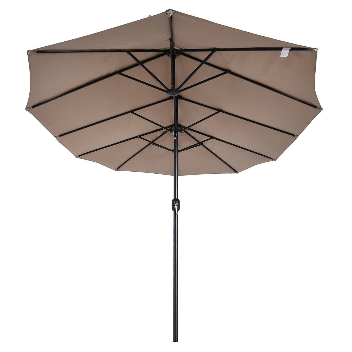 Outsunny Marktschirm café braun Metall B/H/L: ca. 270x240x460 cm