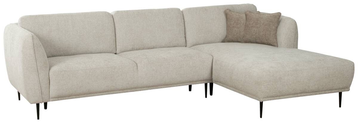 Ecksofa creme Microfaser B/H/T: ca. 293x95x178 cm