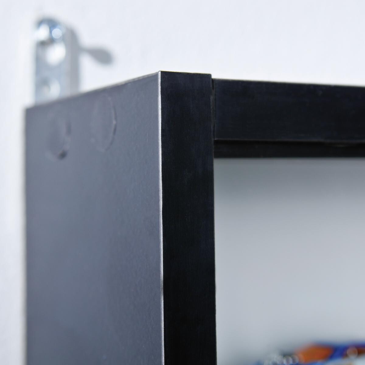 Vitrine Collecty schwarz weiß Holzwerkstoff B/H/T: ca. 80x60x10 cm