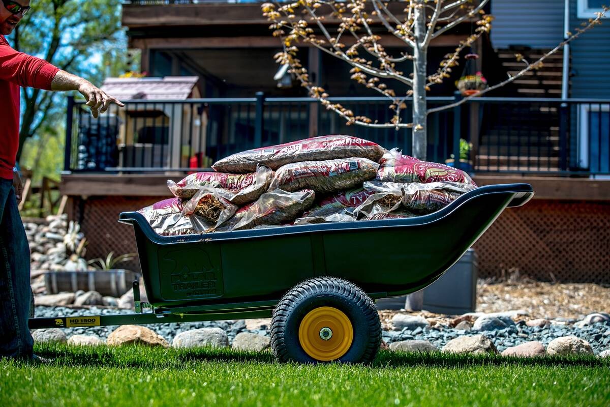 Polar Anhänger Trailer schwarz Stahl B/H/L: ca. 137x79x249 cm