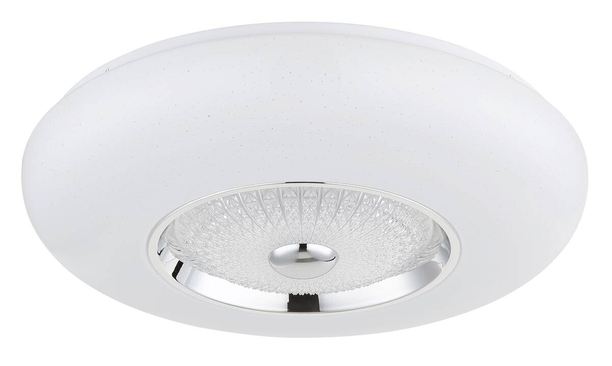 GLOBO Deckenleuchte klar weiß Opal Acryl Metall Kunststoff H/D: ca. 11x48,5 cm 1 Brennstellen