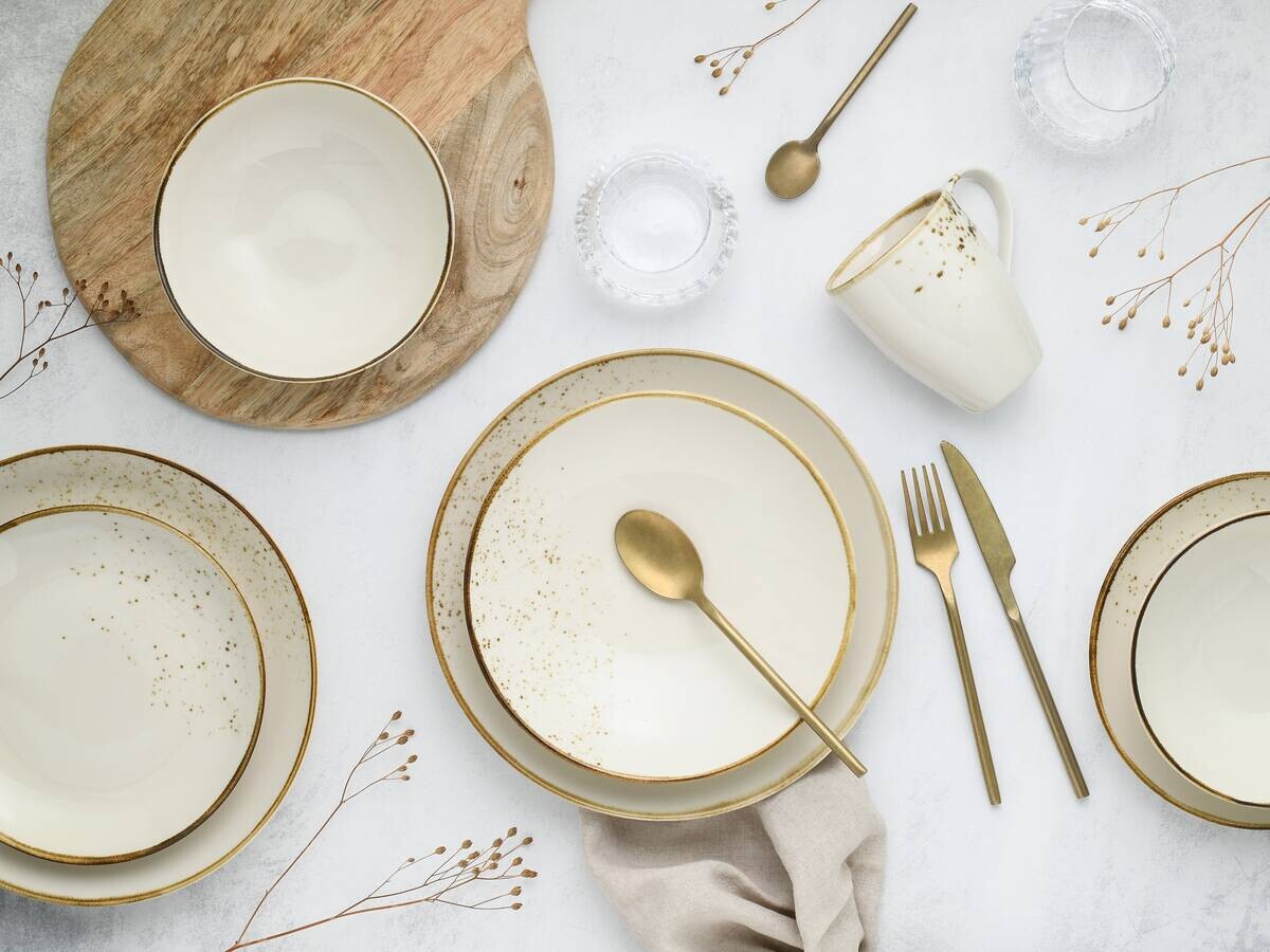 Kombiservice creme Steinzeug 20 tlg.