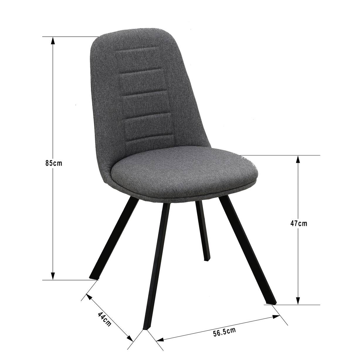 Stuhl CORA anthrazit Microfaser B/T: ca. 56,5x85 cm