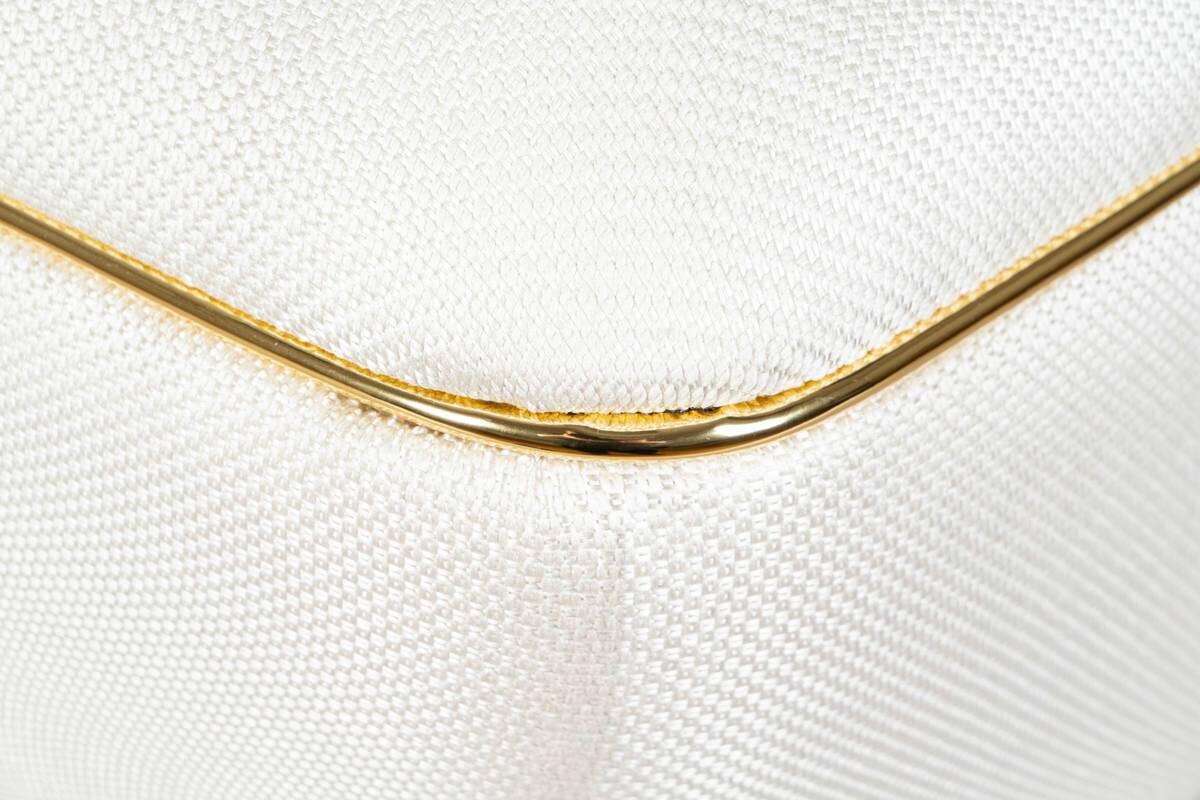 360 Living Hocker Contessa 120 elfenbein gold B/H/T: ca. 60x42,5x60 cm