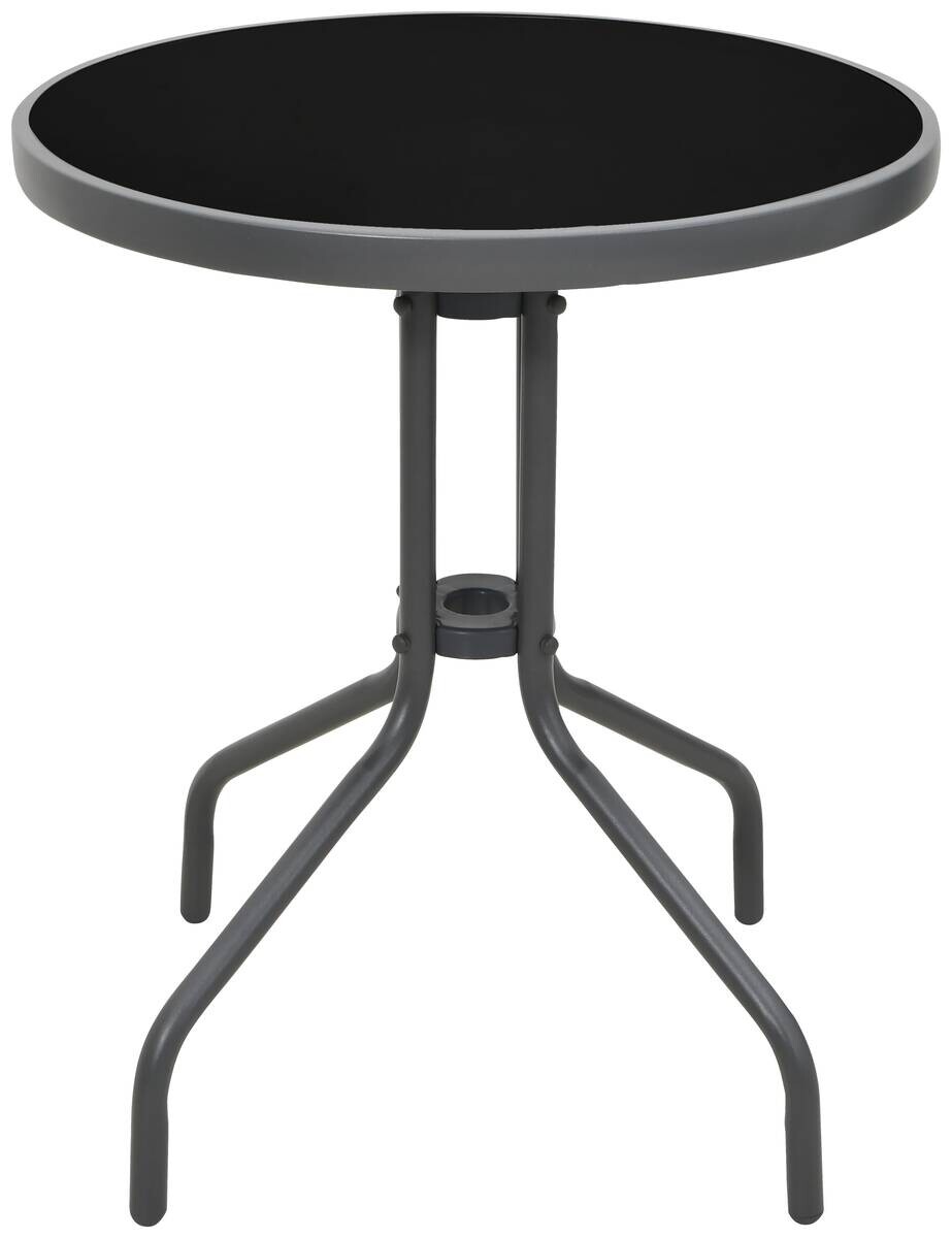 POCOline Gartentisch grau Stahl H/D: ca. 70x60 cm