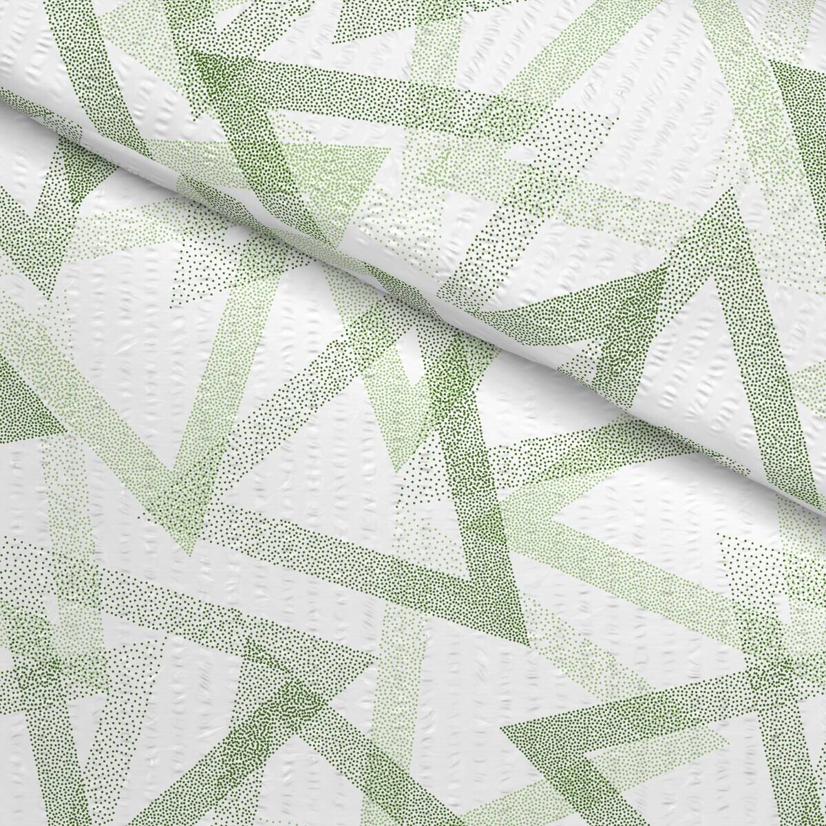Microfaser Bettwäsche Seersucker hellgrün weiß 100% Polyester B/L: ca. 135x200 cm