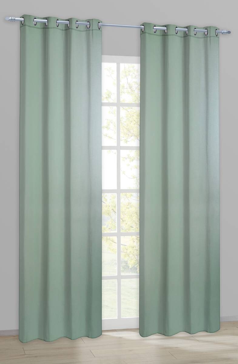 POCOline Ösenvorhang Joel salbei B/L: ca. 140x245 cm