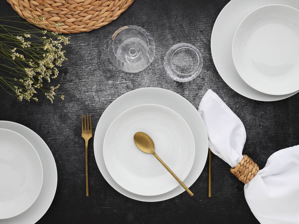 CreaTable Kombiservice Luna weiß Porzellan 80 tlg.