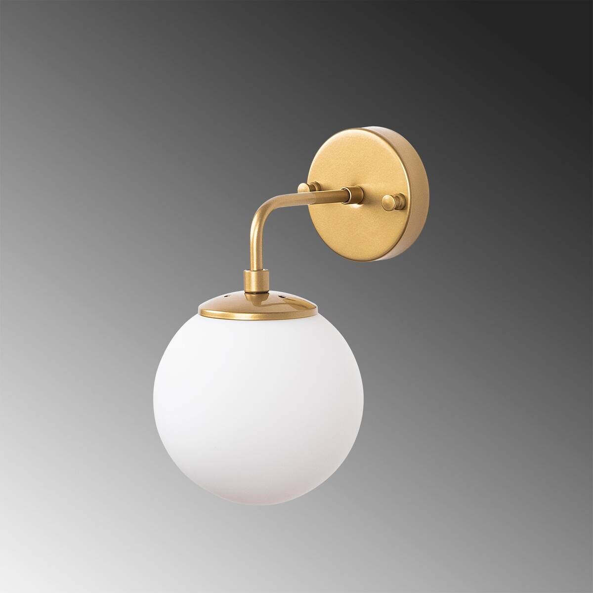 Opviq Wandleuchte Horn gold Metall Glas B/H/T/L/D: ca. 21x27x21x15x15 cm E14 1 Brennstellen