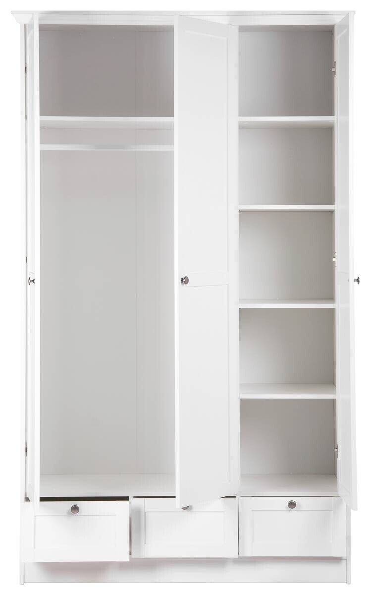 Kleiderschrank Landwood weiß B/H/T: ca. 120x200x51 cm